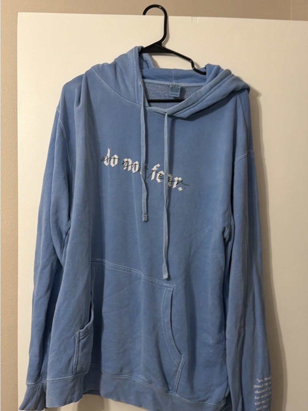 Do Not Fear Blue Men's Hoodie Sweatshirt